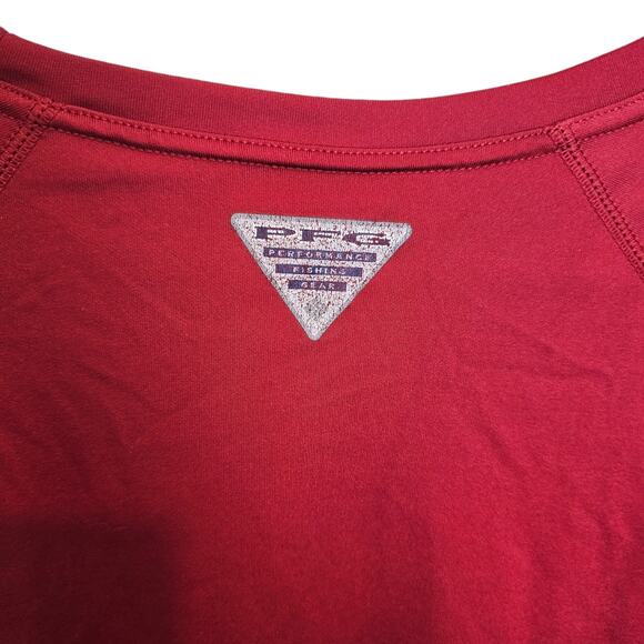 Columbia Shirt Men Fishing Shirt Men Long Sleeve Shirt Columbia PFG Shirt Red - Picture 7 of 7